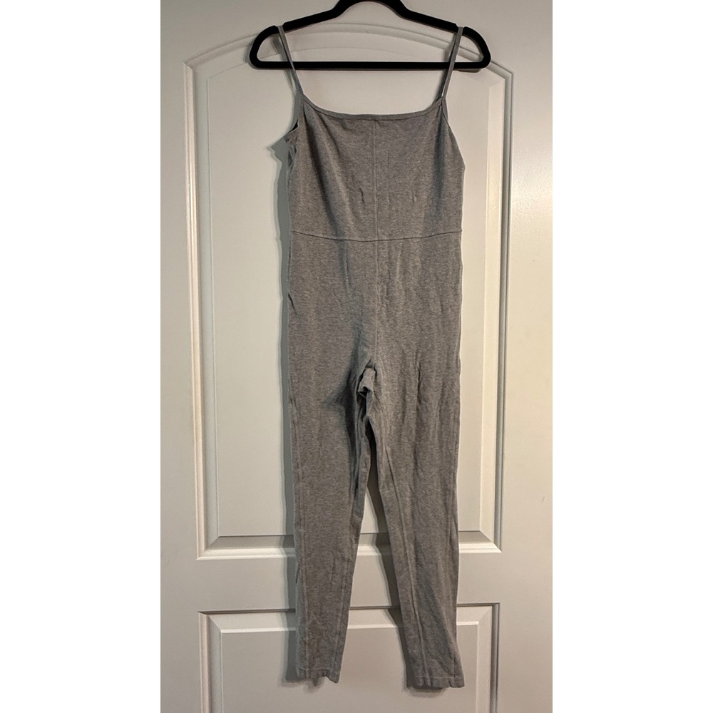 Wilfred Free Jumpsuit Medium Grey Spaghetti Strap Jersey Loungewear Aritzia